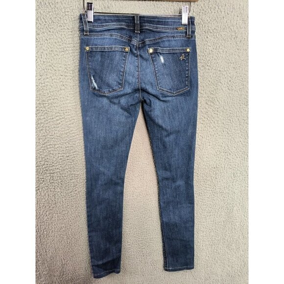 DL1961 Emma Jeans 25 Legging Heath Blue Denim Low Rise Distressed - Picture 5 of 13